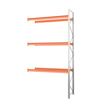 Дополнительный паллетный стеллаж 4500х1800х1100 мм. Ярусы: пол+3