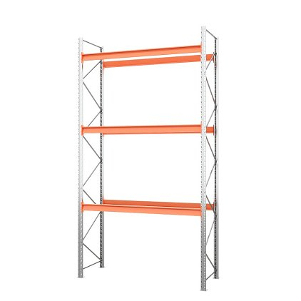 Стеллаж паллетный 4500х2700х1100 мм. Ярусы: пол+3