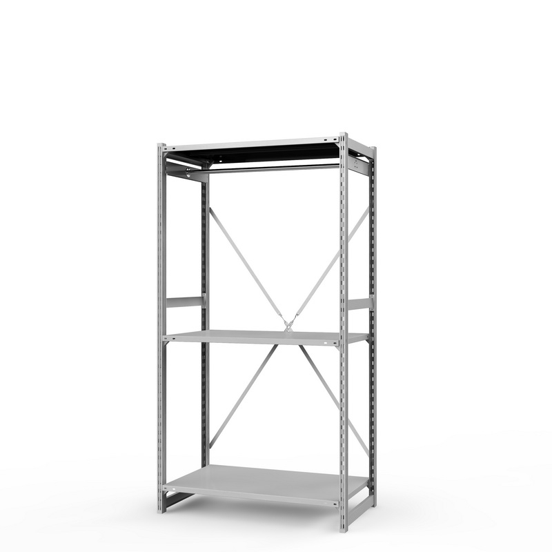 Стеллаж металлический для одежды ТСУ Универсал, 2000х1000х500 мм. полки: метал. усил. 3 шт.