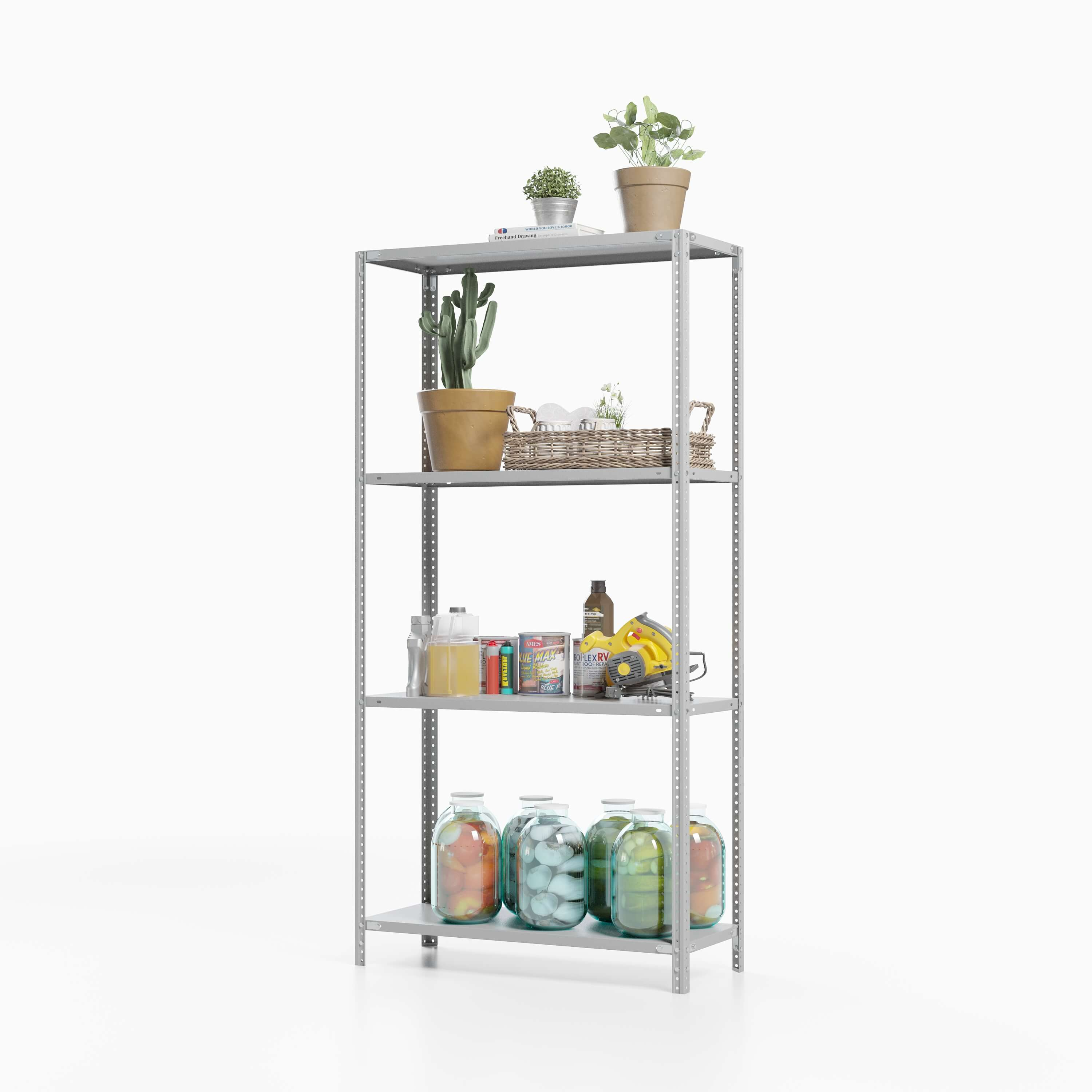 Стеллаж ТС Лайт 1500х1200х500, 4 полки