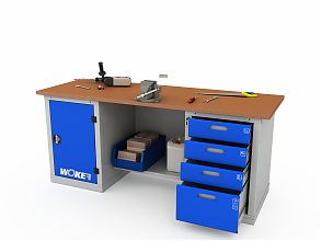 Верстак двухтумбовый WOKER PRO 2104.2000