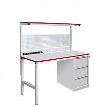 Стол металлический промышленный с тумбой СП-1500Т3