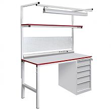 Стол металлический промышленный с тумбой СП-1500Т3