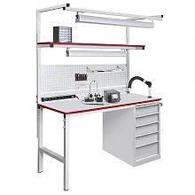 Стол металлический промышленный с тумбой СП-1500Т3