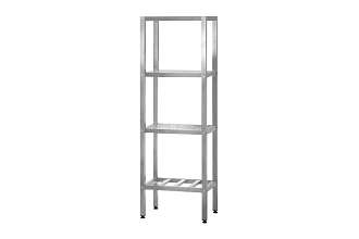 Стеллаж полочный СПЛп - 800x500x1600 Profi Inox (полка-решетка 4 шт.)