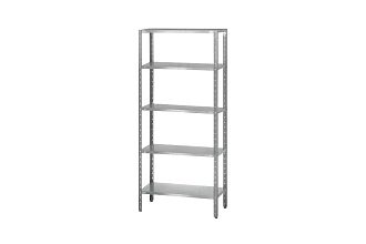 Стеллаж полочный СПЛ - 1200x400x2000 Norma (стойки цинк; полка сплошная 5 шт. нерж.430)