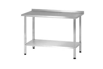 Стол производственный СПРп - 1200x600x860 Profi Inox, борт (полка сплошная)