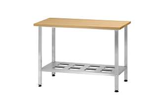Стол кондитерский СПРп - 1200x600x860 Profi Inox, бук/40 (полка-решетка)