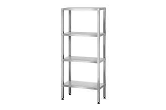 Стеллаж полочный СПЛп - 800x500x2000 Profi Inox (полка сплошная 4 шт.)