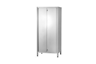 Шкаф кухонный ШЗКп - 1500x500x1800 Profi Inox, двери-купе, полки сплошн. 2 шт., без к-та замков
