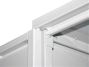 Стеллаж-шкаф СТ-600 с сплошными дверьми и сетчатой стенкой 3000х1900х800, 3 полки