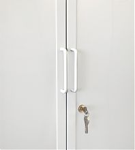 Стеллаж-шкаф СТ-600 с сплошными дверьми и сетчатой стенкой 3000х1900х800, 3 полки