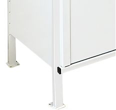 Стеллаж-шкаф СТ-600 с сплошными дверьми и сетчатой стенкой 3000х1900х800, 3 полки