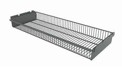 Корзина выдвижная 863х340х85 (Серебристый)