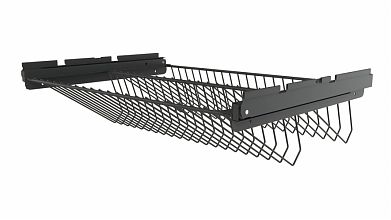 Выдвижная двухъярусная обувница GS (черный)