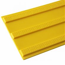 Тактильная лента прямая в алюминиевом профиле противоскользящая