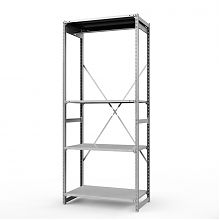 Стеллаж металлический для одежды ТСУ Универсал, 2500х1000х500 мм. полки: метал. 4 шт.