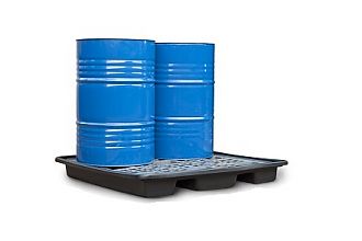 Сточный пластиковый поддон 1276х1276 для 4 бочек