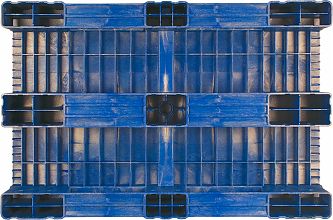 Паллет 1200x800х150 сплошной, на 3-х полозьях (TR 1208-1)