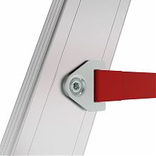 Индустриальная двухсторонняя алюминиевая стремянка с развальцованными ступенями NV5120.8