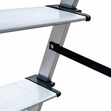 Стремянка алюминиевая со ступенями 130 мм NV2117.6