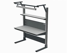 Стол рабочий основной 1500х700 мм 41.С ESD (RAL7035) + 41А.СВ-120