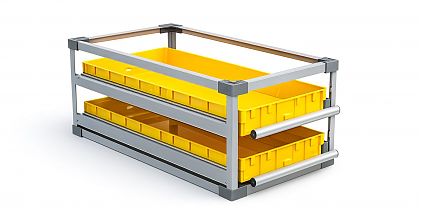 Каркасный модуль, фронтальный, низкий борт, 2-х ярусный (КМФ-НБ-2)