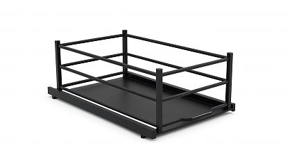 Стеллажный модуль усиленный широкий, высокий борт (400 мм) (СМУШ-ВБ)