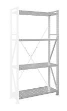 Стеллаж MS U 300x120x100/4 (Нагрузка на полку 180, перфорированная) ДС