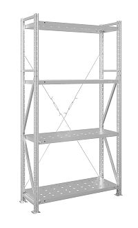 Стеллаж MS U 300x70x30/4 (Нагрузка на полку 200, перфорированная)