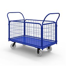 Тележка платформенная с сетчатыми бортами ТС 1 (500х800) г/п 600 кг.200 литой нейлон