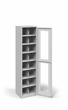 Шкаф для СИЗ на 16 ячеек ХПГ-16, дверца из акрилового стекла